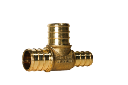  Measuring Barb Crimp Pex 1/2" x 3/8" x 3/8"  Reducing Tee Specifically 