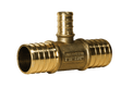 1 Inch x 1 Inch x 1/2 Inch PEX-B Barb Crimp Reducing Tee