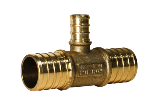 1 Inch x 1 Inch x 1/2 Inch PEX-B Barb Crimp Reducing Tee