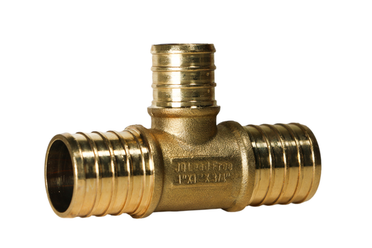 1 Inch x 1 Inch x 3/4 Inch PEX-B Barb Crimp Reducing Tee