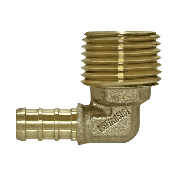 3/8 inch PEX-B Barb x 1/2 inch MNPT Elbow