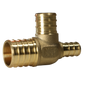  Measuring Barb Crimp Pex 3/4" x 1/2" x 3/4"  Reducing Tee Specifically 