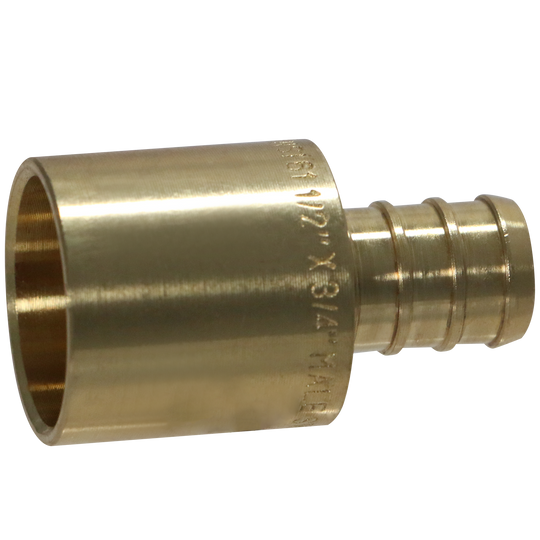 1/2 inch PEX-B Barb x 3/4 inch Male Sweat Adapter