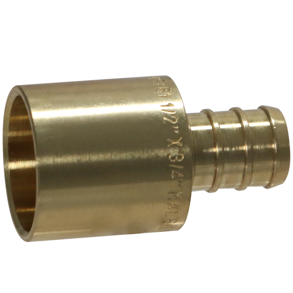 1/2 inch PEX-B Barb x 3/4 inch Male Sweat Adapter