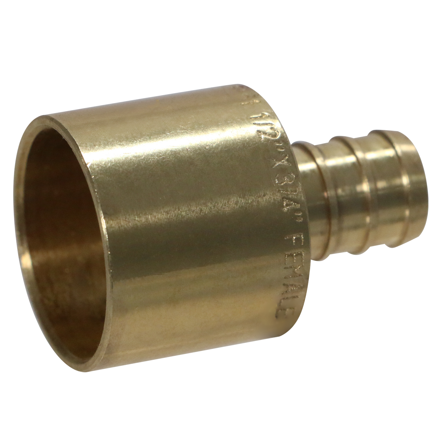 1/2 inch PEX-B Barb x 3/4 inch Female Sweat Adapter