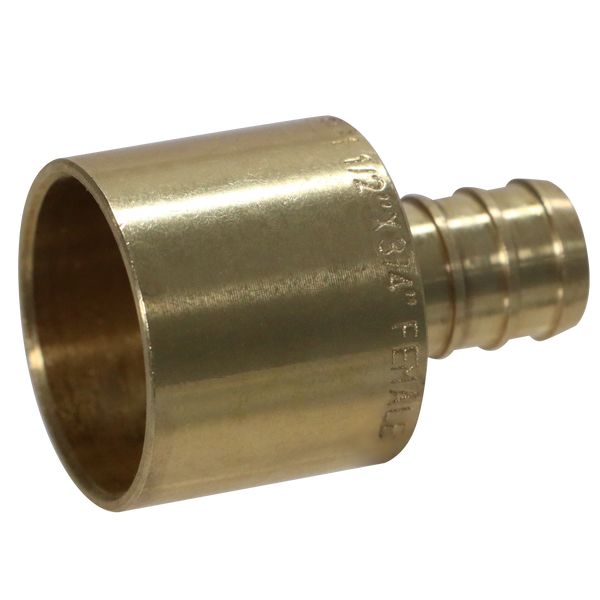 1/2 inch PEX-B Barb x 3/4 inch Female Sweat Adapter