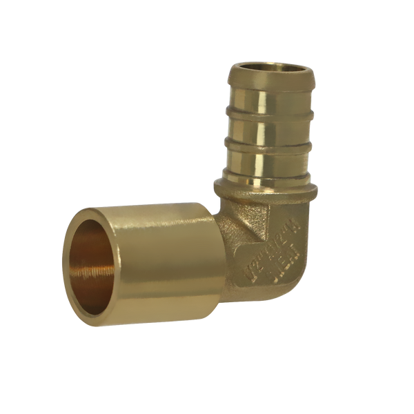 1/2 inch PEX-B Barb x 1/2 inch Male Sweat Adapter Elbow