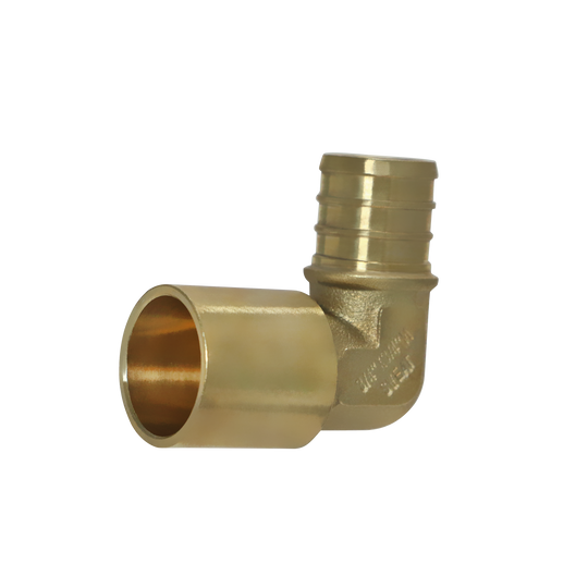 3/4 inch PEX-B Barb x 3/4 inch Male Sweat Adapter Elbow