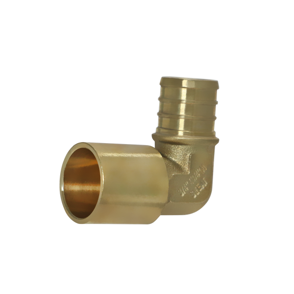 3/4 inch PEX-B Barb x 3/4 inch Male Sweat Adapter Elbow
