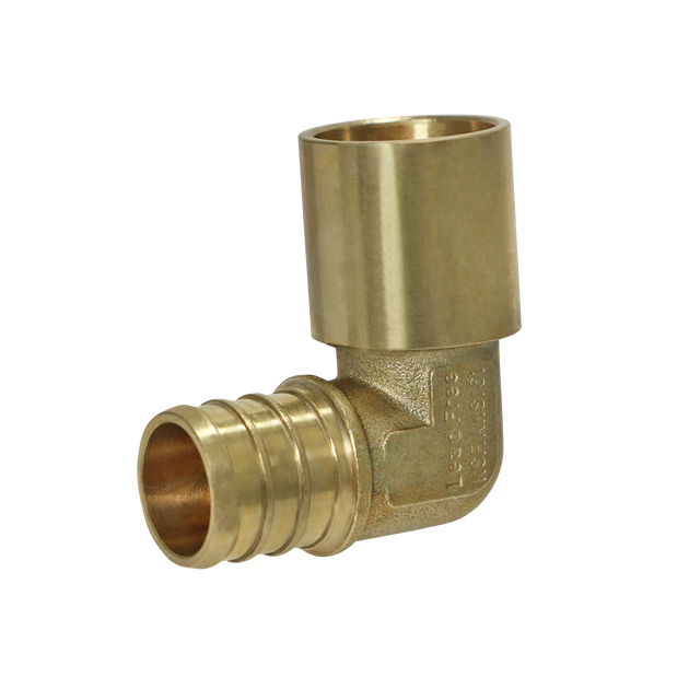3/4 inch PEX-B Barb x 3/4 inch Male Sweat Adapter Elbow