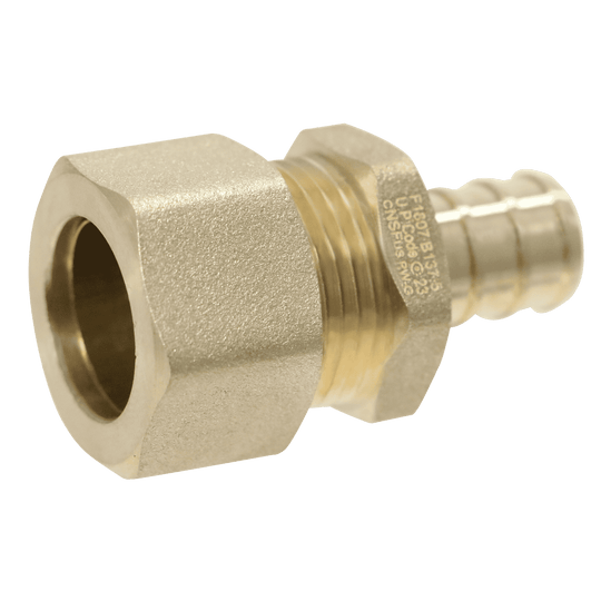 1/2 Inch PEX-B Barb x 5/8 Inch OD Compression Transition Straight Adapter