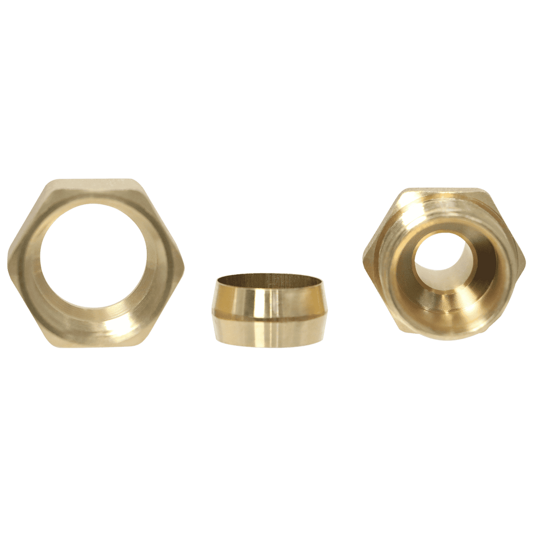 1/2 Inch PEX-B Barb x 5/8 Inch OD Compression Transition Straight Adapter