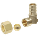 1/2 Inch PEX-B Barb x 3/8 Inch OD Compression Transition Elbow Adapter