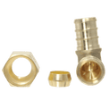 1/2 Inch PEX-B Barb x 3/8 Inch OD Compression Transition Elbow Adapter