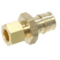 Pex-A Expansion 1/2 Inch x 3/8 Inch OD Straight Expansion Straight Transition Adapter