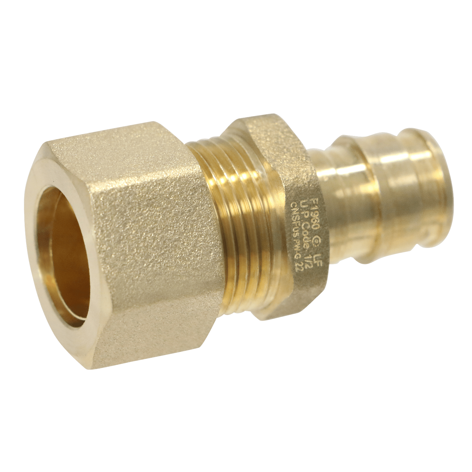 Pex-A Expansion 1/2 Inch x 5/8 Inch OD Straight Expansion Straight Transition Adapter