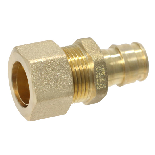 Pex-A Expansion 1/2 Inch x 5/8 Inch OD Straight Expansion Straight Transition Adapter