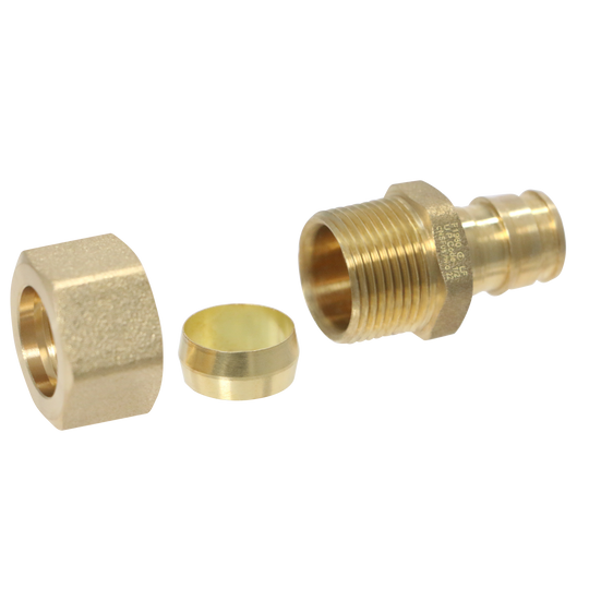 Pex-A Expansion 1/2 Inch x 5/8 Inch OD Straight Expansion Straight Transition Adapter