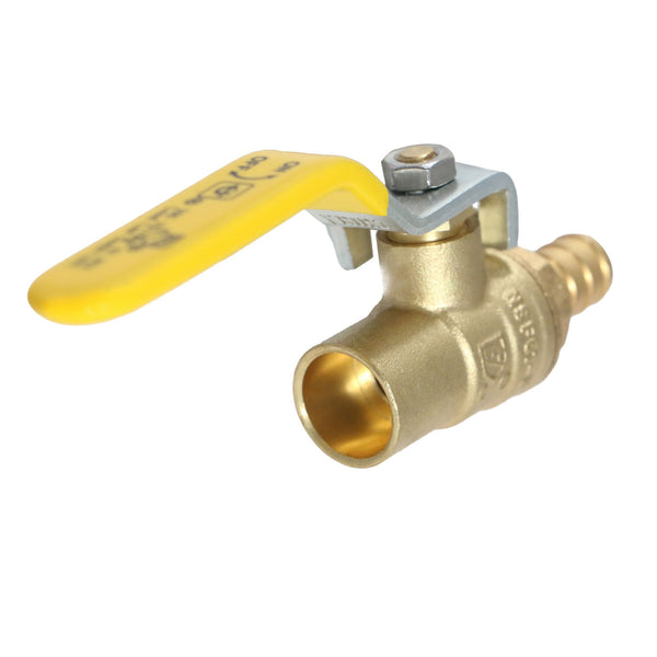1/2 Inch PEX-B Barb x 1/2 Inch Female Sweat Ball Valve