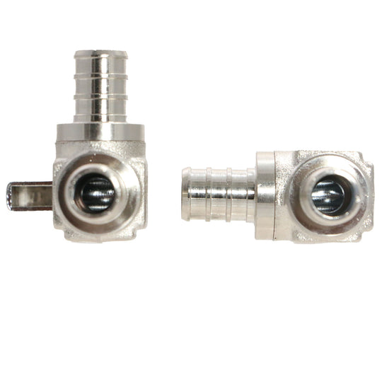 1/2 inch PEX-B Barb Crimp Mini Angle Valve