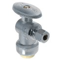 Push-to-Connect 1/2 x 1/4 inch Compression Angle Stop Valve