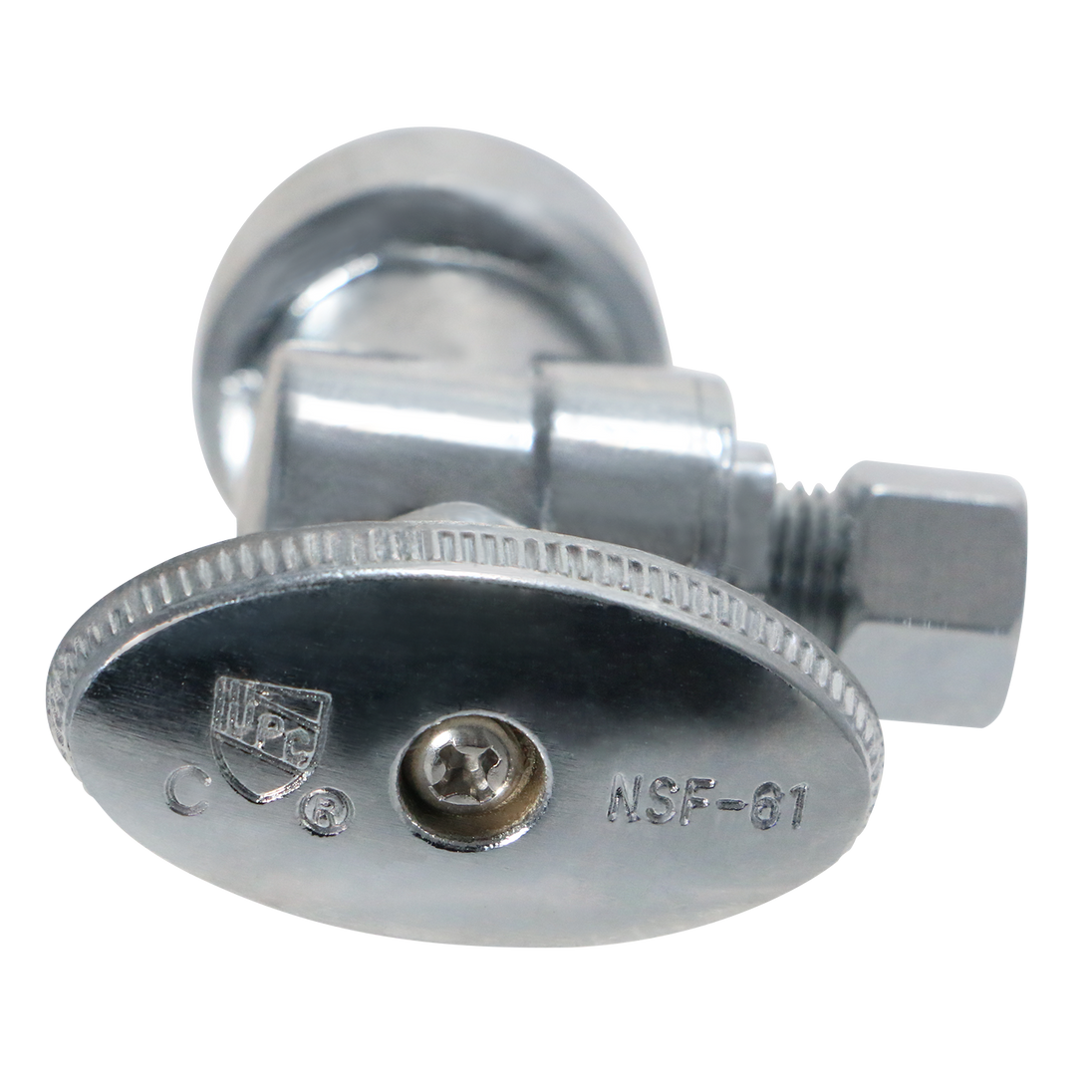 Push-to-Connect 1/2 x 1/4 inch Compression Angle Stop Valve