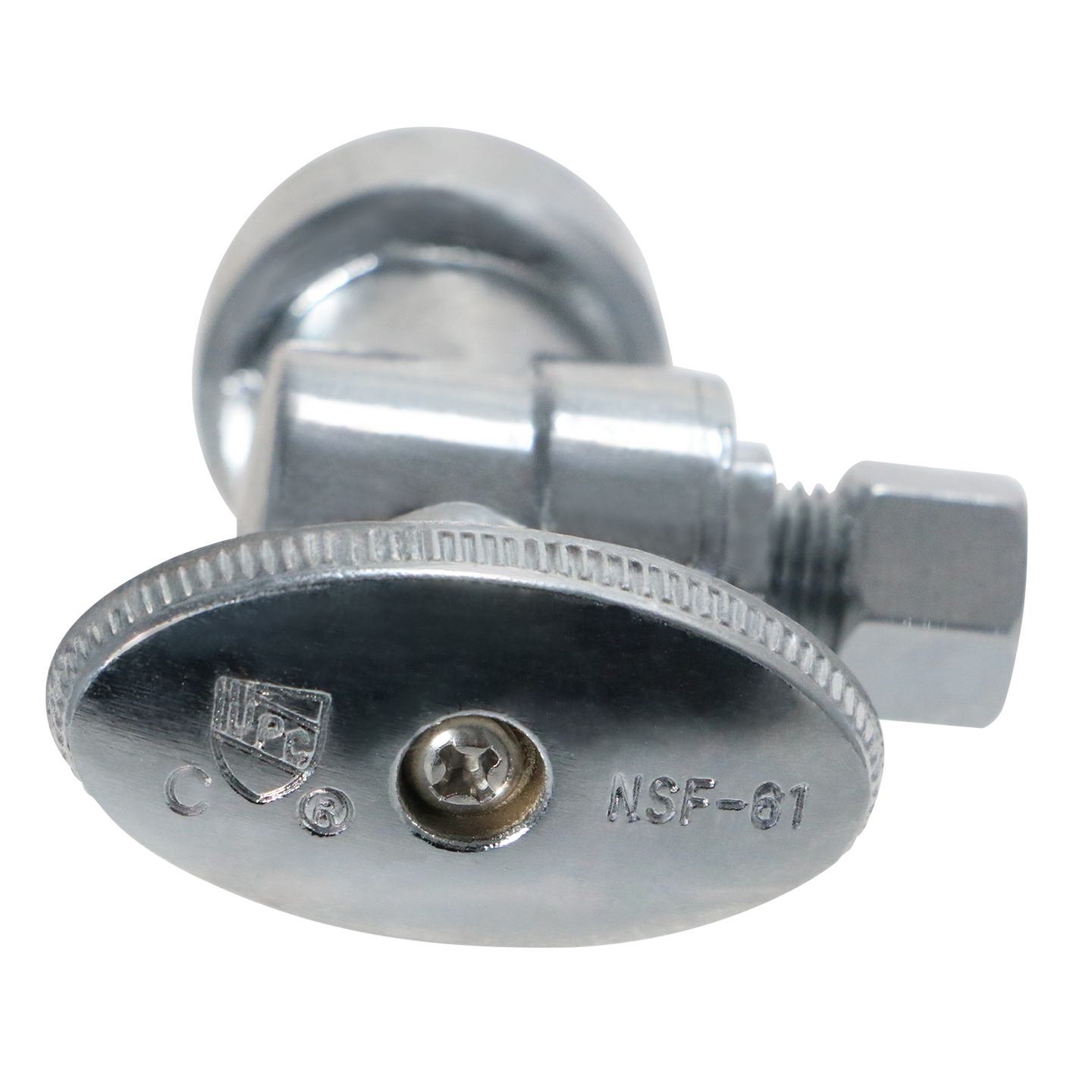 Push-to-Connect 1/2 x 1/4 inch Compression Angle Stop Valve