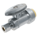 OD Compression Push-to-Connect 1/4 Inch x 1/2 Inch Straight Stop Valve