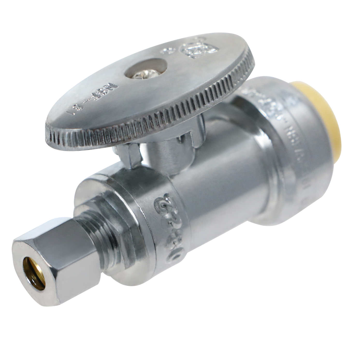 OD Compression Push-to-Connect 1/4 Inch x 1/2 Inch Straight Stop Valve