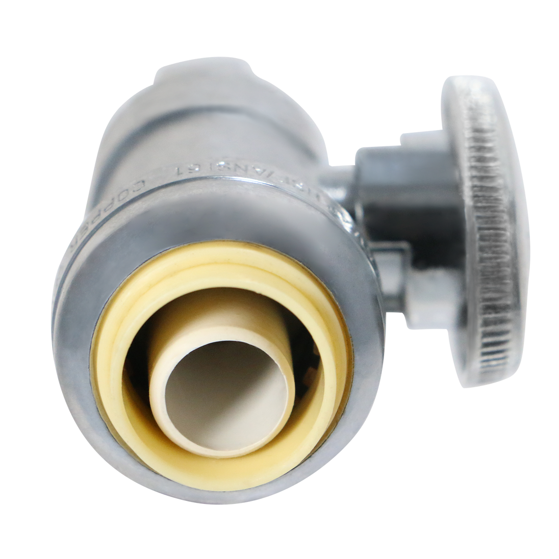 OD Compression Push-to-Connect 1/4 Inch x 1/2 Inch Straight Stop Valve