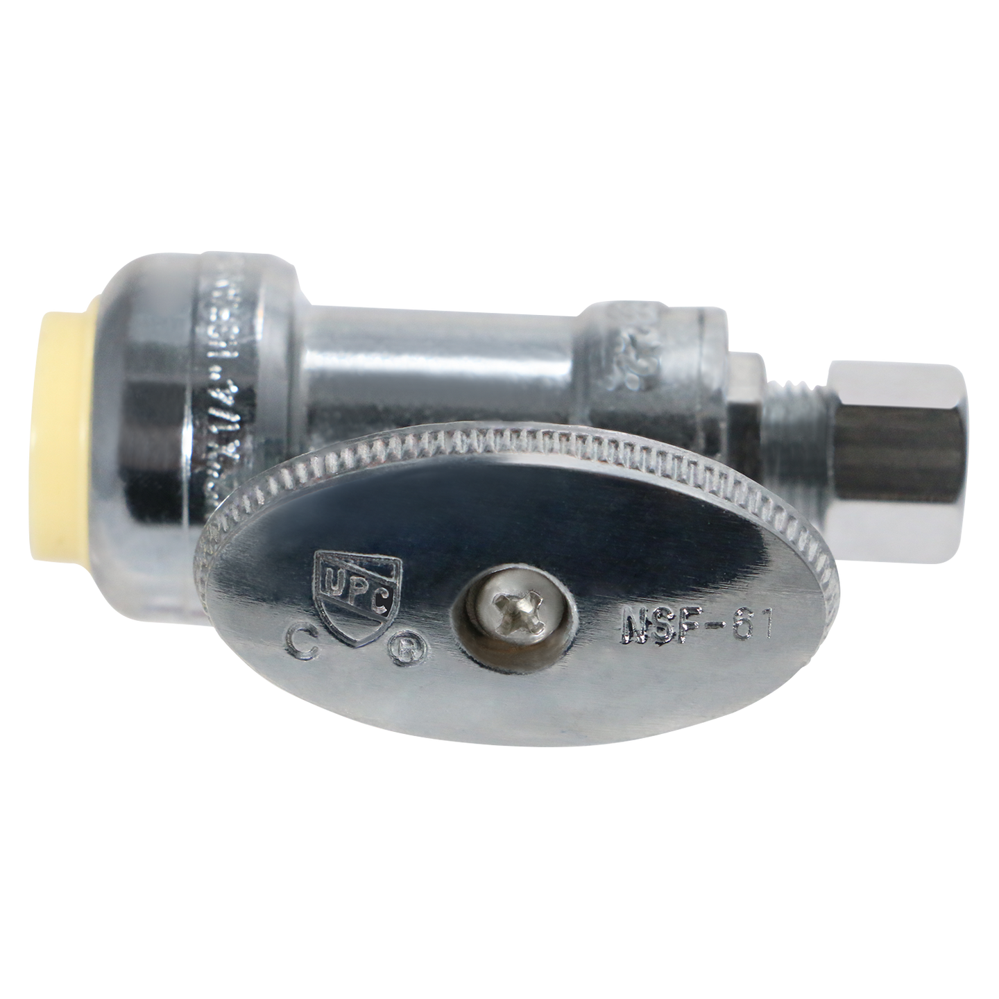 OD Compression Push-to-Connect 1/4 Inch x 1/2 Inch Straight Stop Valve