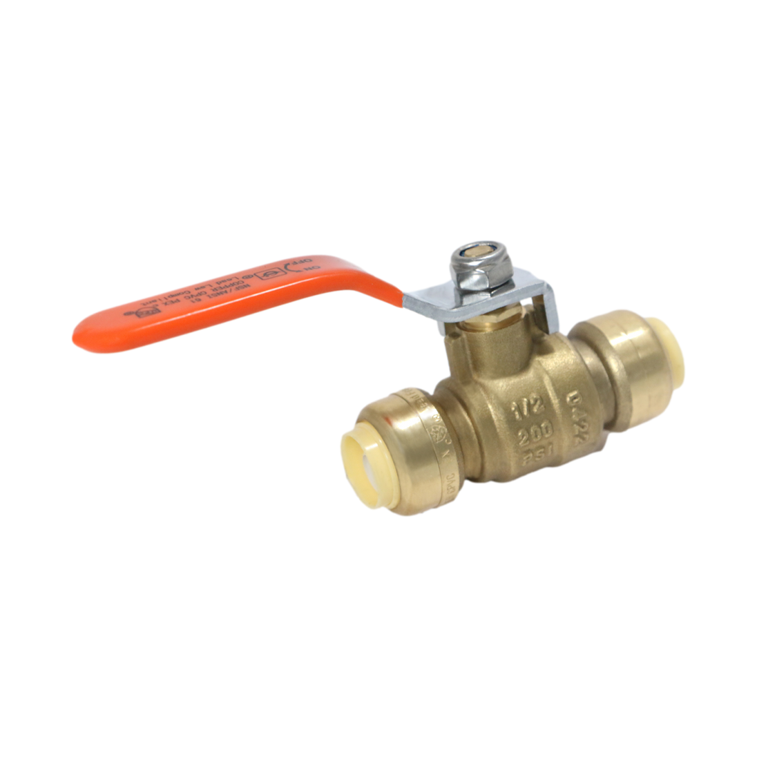 Push-to-Connect 1/2 Inch x 1/2 Inch Ball Valve
