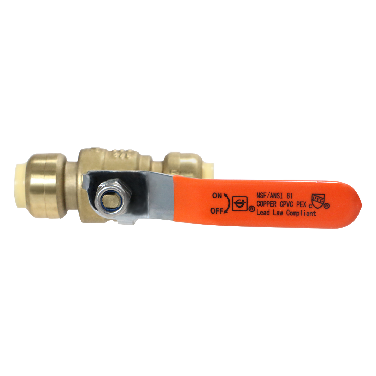 Push-to-Connect 1/2 Inch x 1/2 Inch Ball Valve