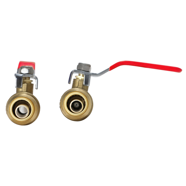 1/2 inch Push-to-Connect Ball Valve, Red (Hot)