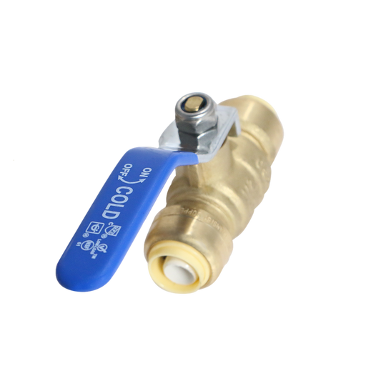 1/2 inch Push-to-Connect Ball Valve, Blue (Cold)