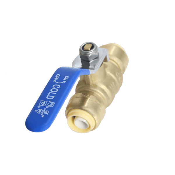 1/2 inch Push-to-Connect Ball Valve, Blue (Cold)