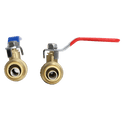1/2 inch Push-to-Connect Ball Valve, Red & Blue (Hot & Cold)