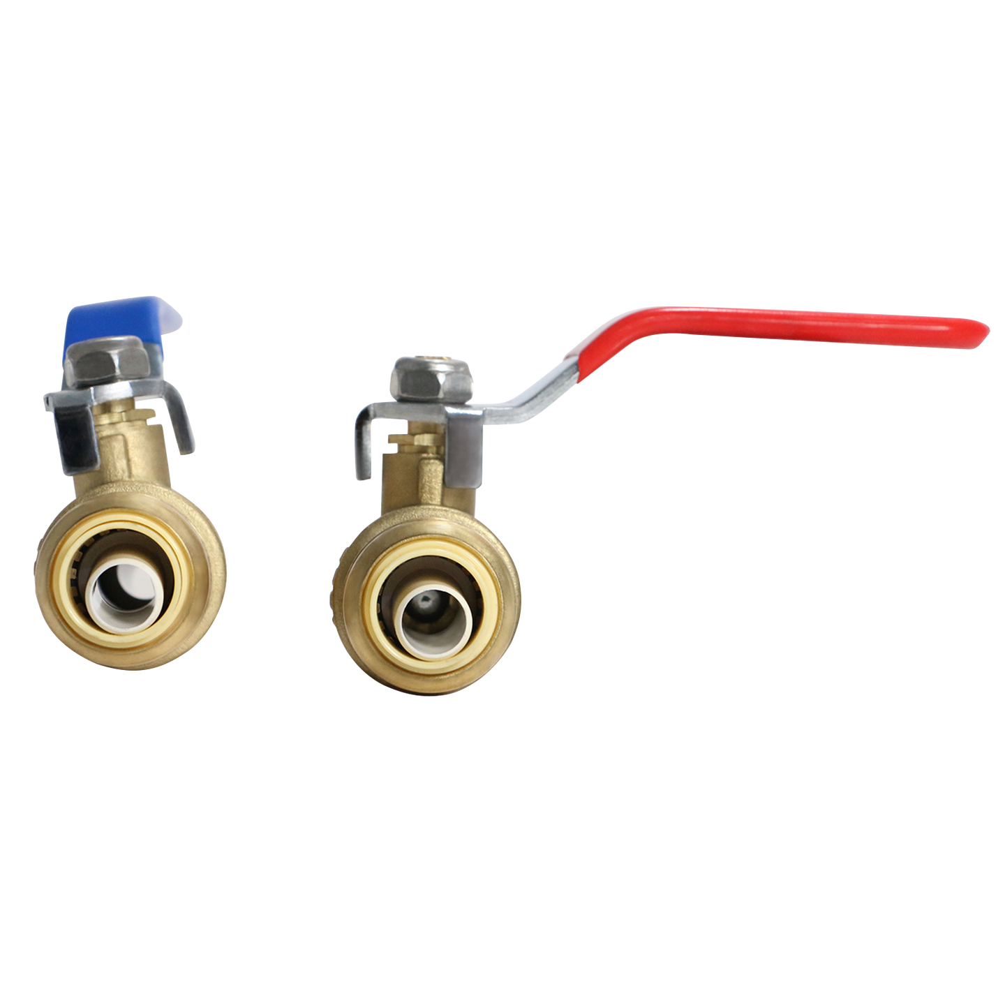 1/2 inch Push-to-Connect Ball Valve, Red & Blue (Hot & Cold)