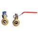 1/2 inch Push-to-Connect Ball Valve, Red & Blue (Hot & Cold)