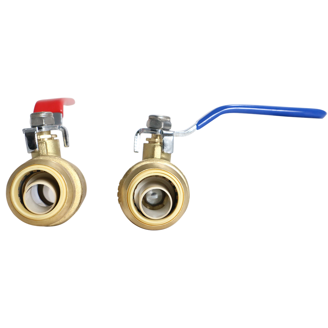 3/4 inch Push-to-Connect Ball Valve, Red & Blue (Hot & Cold)