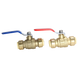 3/4 inch Push-to-Connect Ball Valve, Red & Blue (Hot & Cold)