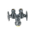 3/8 Compression x 3/8 Compression x 1/2 inch Push-to-Connect Dual Straight Valve