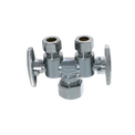 3/8 Inch OD Compression x 3/8 Inch OD Compression x 5/8 Inch OD Compression Dual Stop Valve