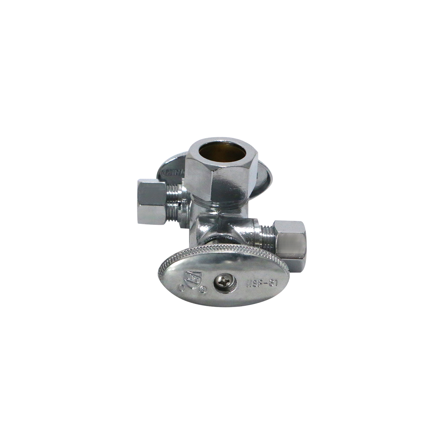 3/8 Inch OD Compression x 3/8 Inch OD Compression x 5/8 Inch OD Compression Dual Angle Valve