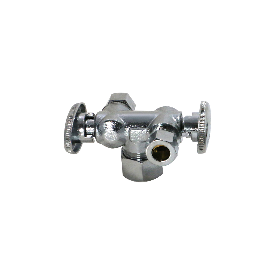 3/8 Inch OD Compression x 3/8 Inch OD Compression x 5/8 Inch OD Compression Dual Angle Valve