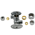 3/8 Inch OD Compression x 3/8 Inch OD Compression x 5/8 Inch OD Compression Dual Angle Valve
