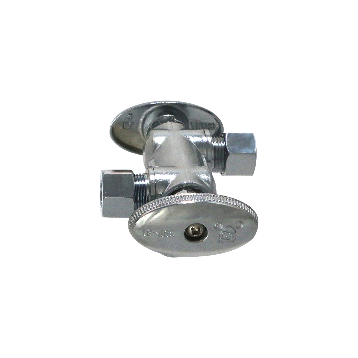 3/8 Inch OD Compression x 3/8 Inch OD Compression x 1/2 Inch Pex Dual Angle Valve