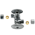 3/8 Inch OD Compression x 3/8 Inch OD Compression x 1/2 Inch Pex Dual Angle Valve