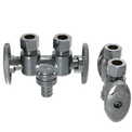 3/8 Inch OD Compression x 3/8 Inch OD Compression x 1/2 Inch  PEX-B Barb Dual Straight Valve