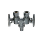 3/8 Inch OD Compression x 3/8 Inch OD Compression x 1/2 Inch Pex Dual Straight Valve Measuring  Specifically Push Fit Compression Pex Dual Angle Valve